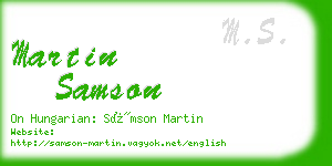 martin samson business card